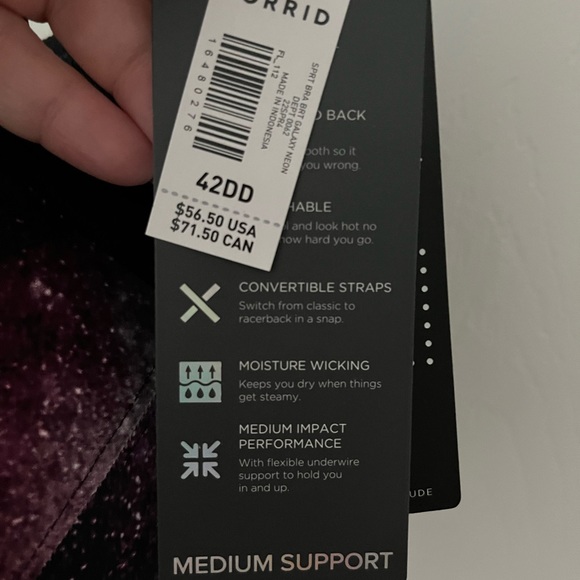 Mid Impact Underwire Print Active Sports Bra - Picture 4 of 5